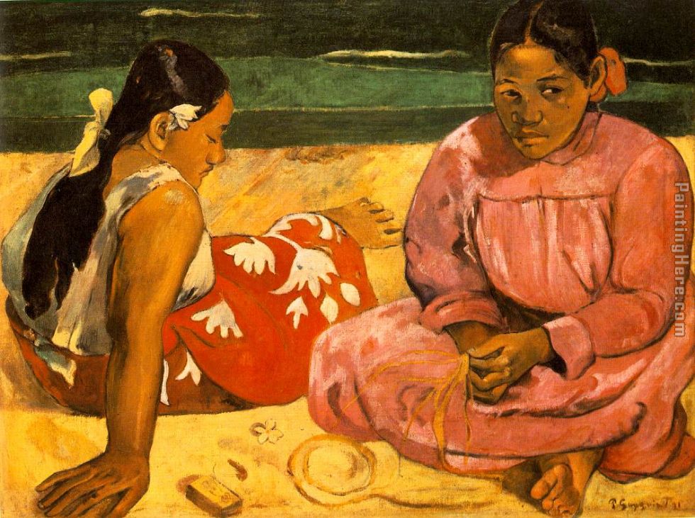 Tahitian Women On the Beach painting - Paul Gauguin Tahitian Women On the Beach art painting
